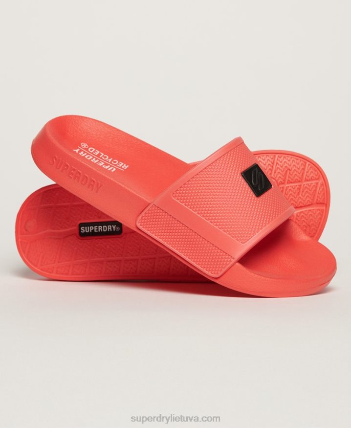 Superdry Code Tech Sliders Red Women