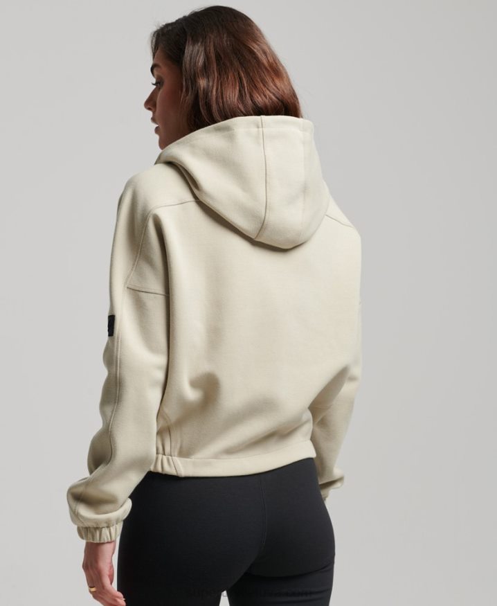 Superdry Code Tech Zip Hoodie Beige Women