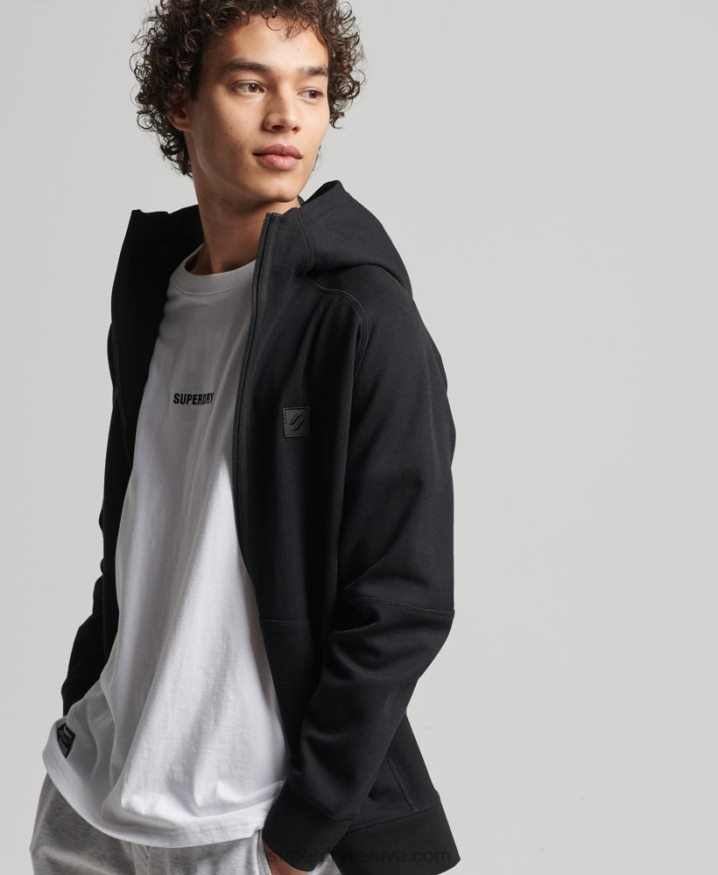 Superdry Code Tech Zip Hoodie Black Men