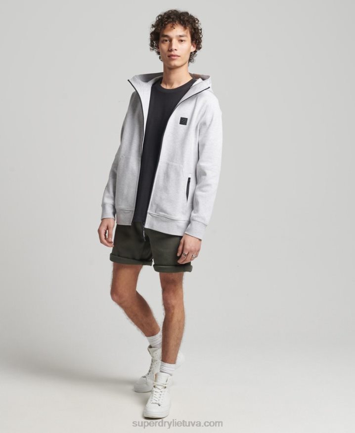 Superdry Code Tech Zip Hoodie Grey Men