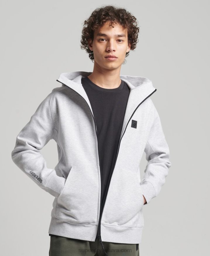 Superdry Code Tech Zip Hoodie Grey Men