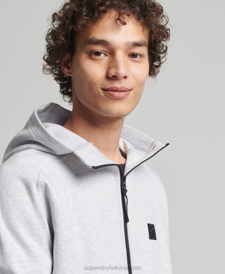 Superdry Code Tech Zip Hoodie Grey Men