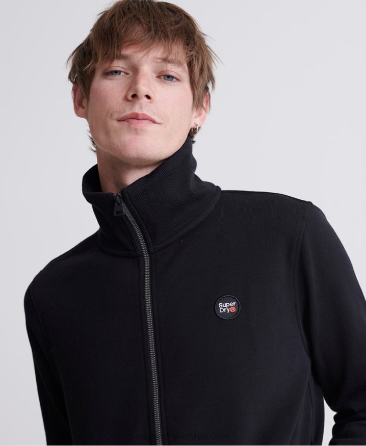 Superdry Collective Loopback Track Top Black Men