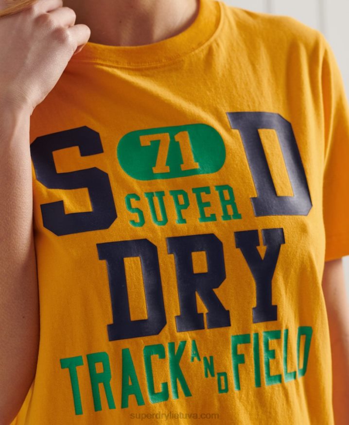 Superdry Collegiate Athletic Union T-Shirt Gold Women