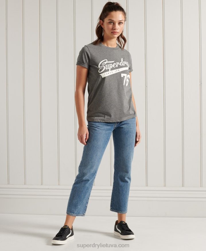 Superdry Collegiate Cali State T-Shirt Dark Grey Women