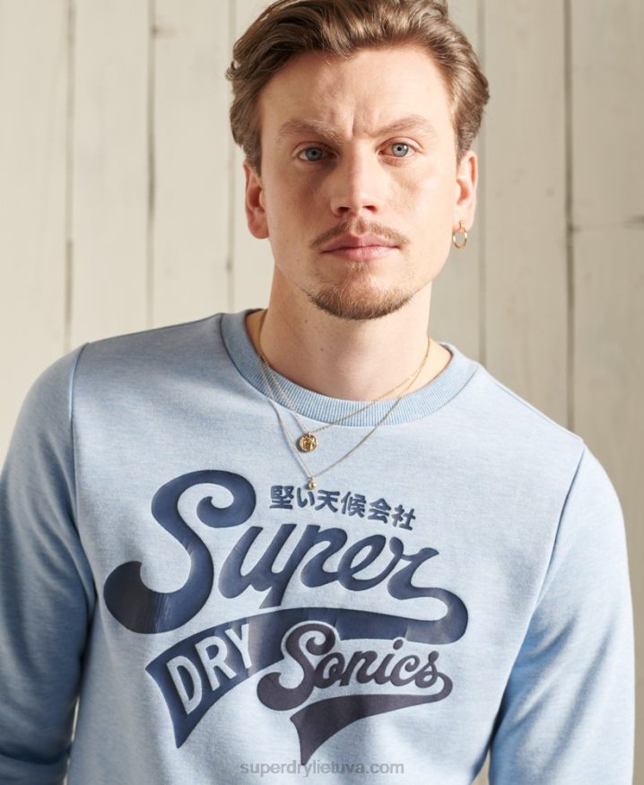 Superdry Collegiate Crew Neck Sweatshirt Blue Men