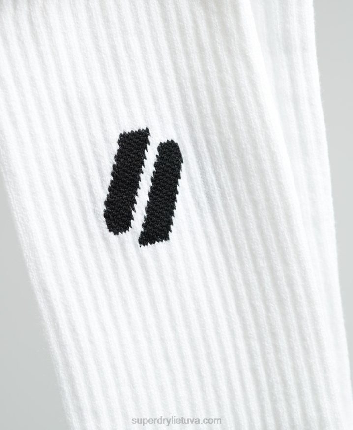 Superdry Coolmax Crew Socks White Men