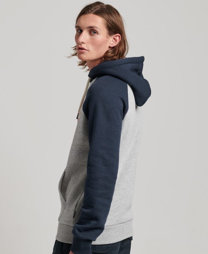 Superdry Cooper Class Raglan Hoodie Grey Men