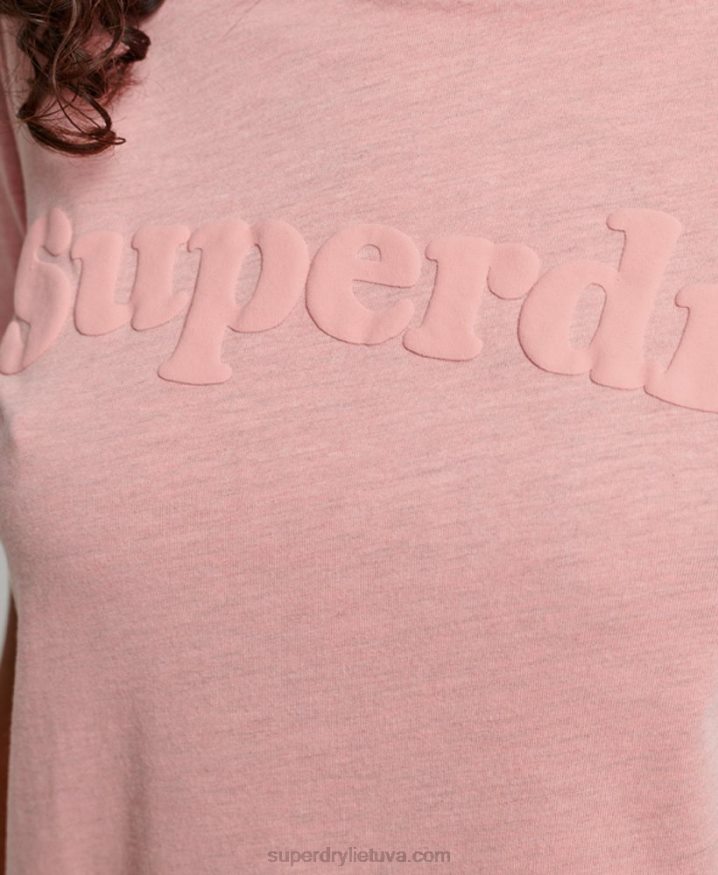 Superdry Cooper Classic 70s Logo T-Shirt Pink Women