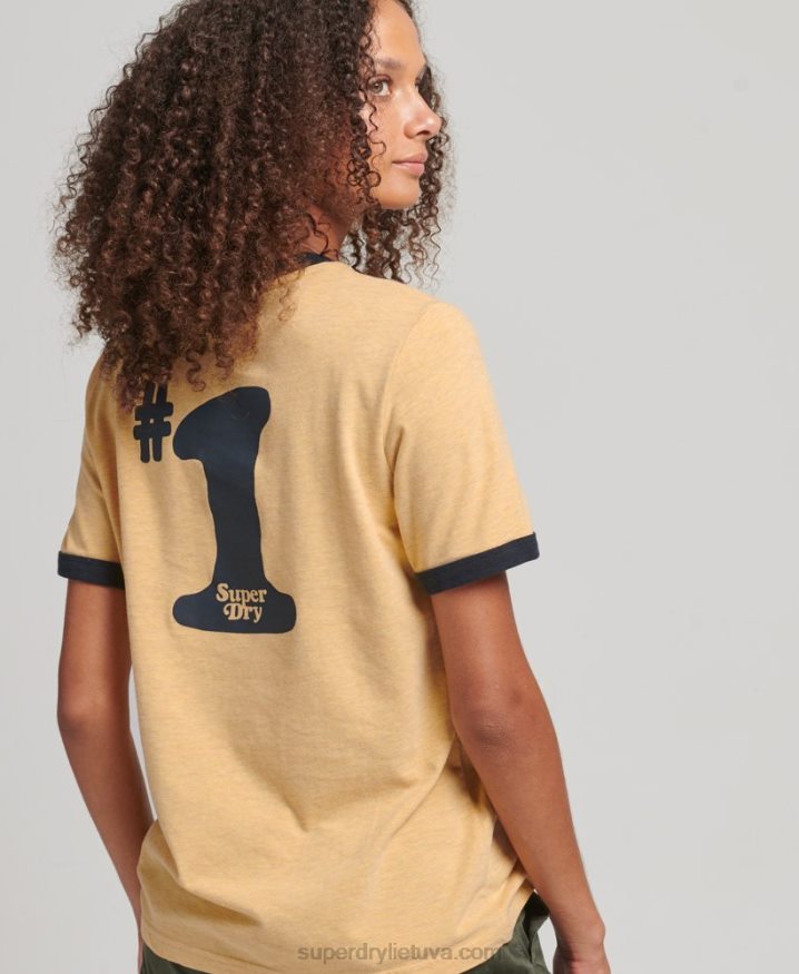 Superdry Cooper Nostalgia T-Shirt Yellow Women