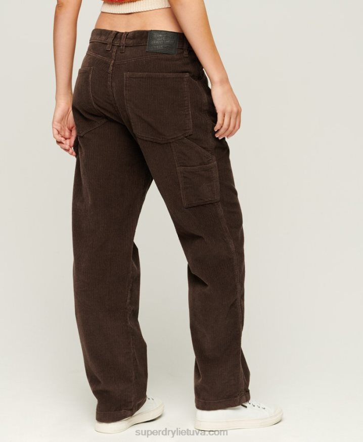 Superdry Cord Carpenter Trousers Brown Women