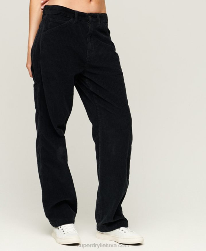 Superdry Cord Carpenter Trousers Navy Women