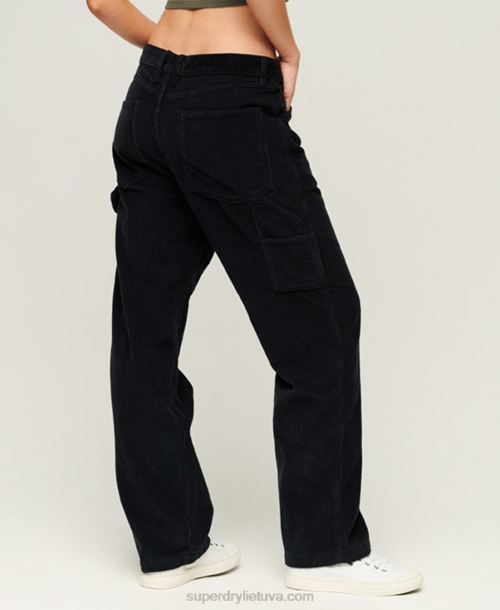 Superdry Cord Carpenter Trousers Navy Women