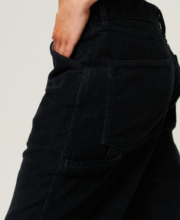 Superdry Cord Carpenter Trousers Navy Women