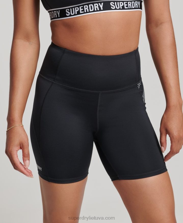 Superdry Core 6inch Tight Shorts Black Women