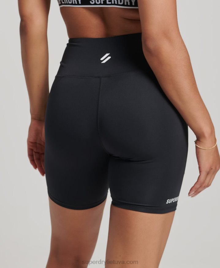 Superdry Core 6inch Tight Shorts Black Women