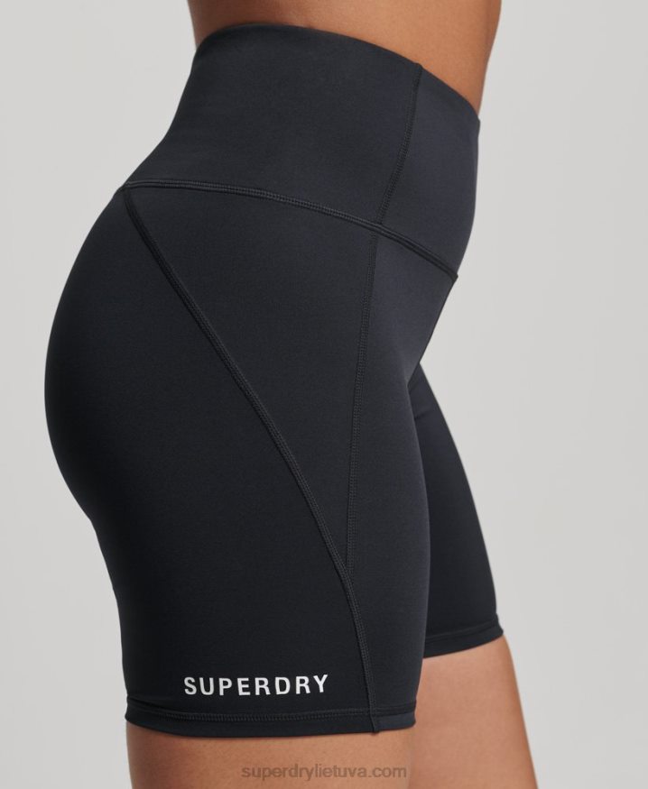 Superdry Core 6inch Tight Shorts Black Women