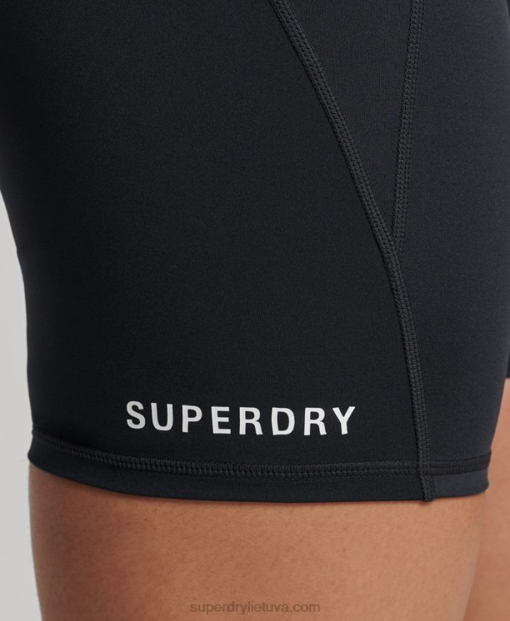 Superdry Core 6inch Tight Shorts Black Women