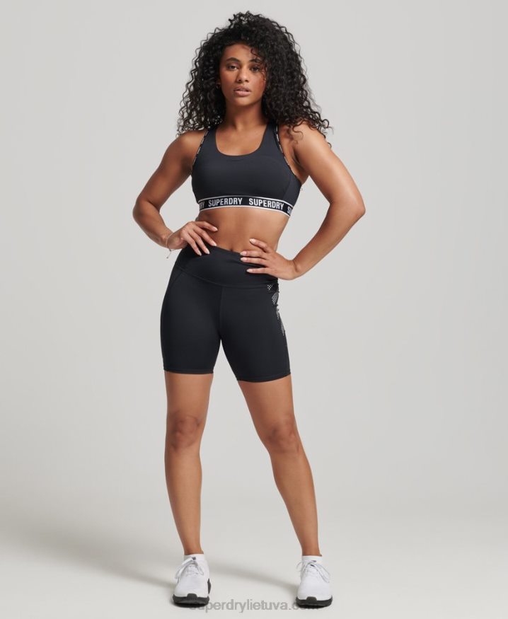 Superdry Core 6inch Tight Shorts Black Women