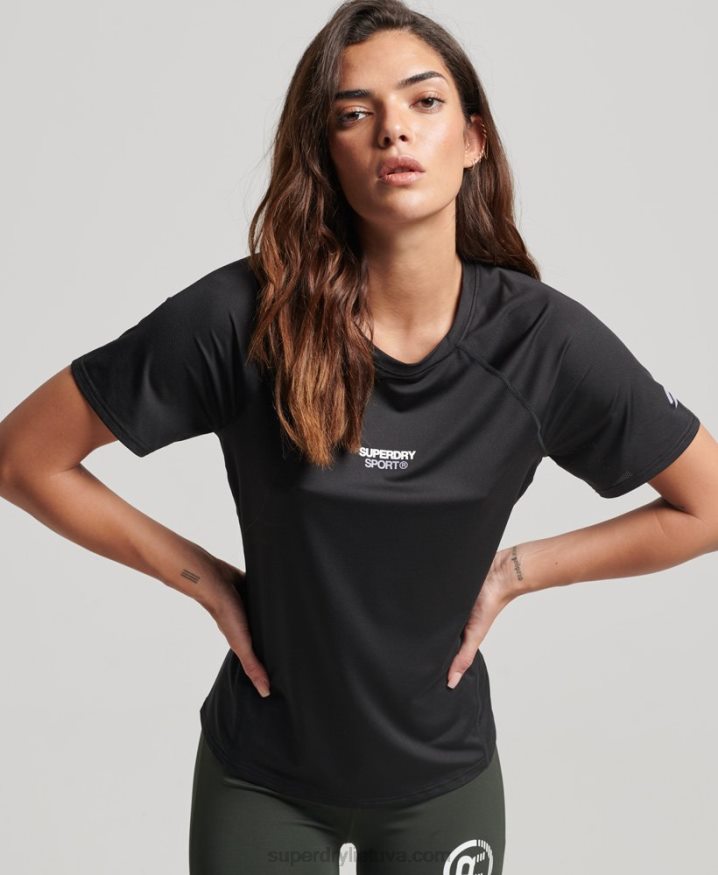 Superdry Core Active T-Shirt Black Women