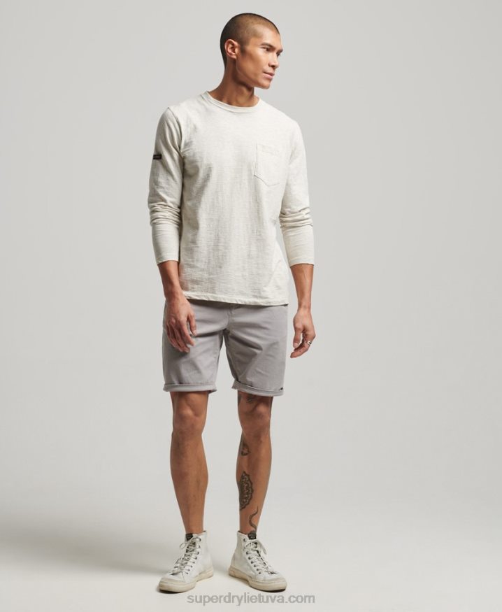 Superdry Core Chino Shorts Light Grey Men