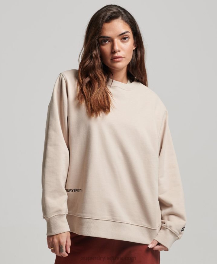 Superdry Core Crew Sweatshirt Beige Women