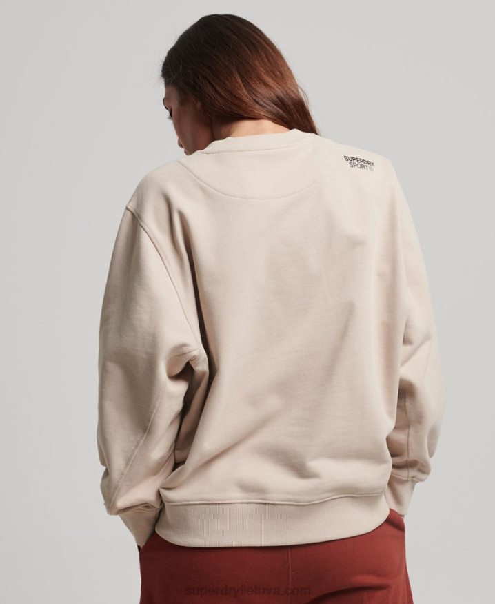 Superdry Core Crew Sweatshirt Beige Women