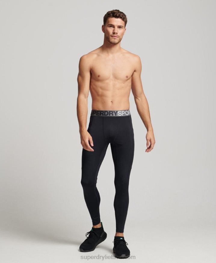 Superdry Core Full Length Tight Leggings Black Men