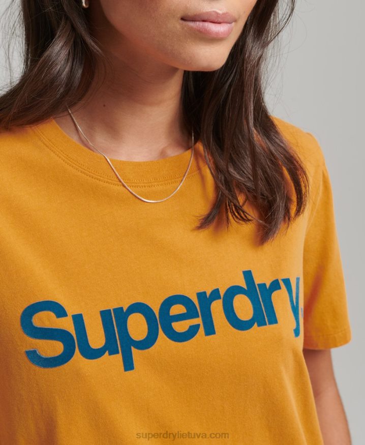 Superdry Core Logo 80s T-Shirt Gold Women