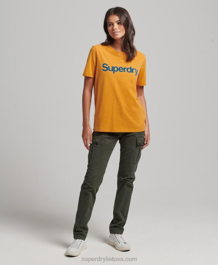 Superdry Core Logo 80s T-Shirt Gold Women