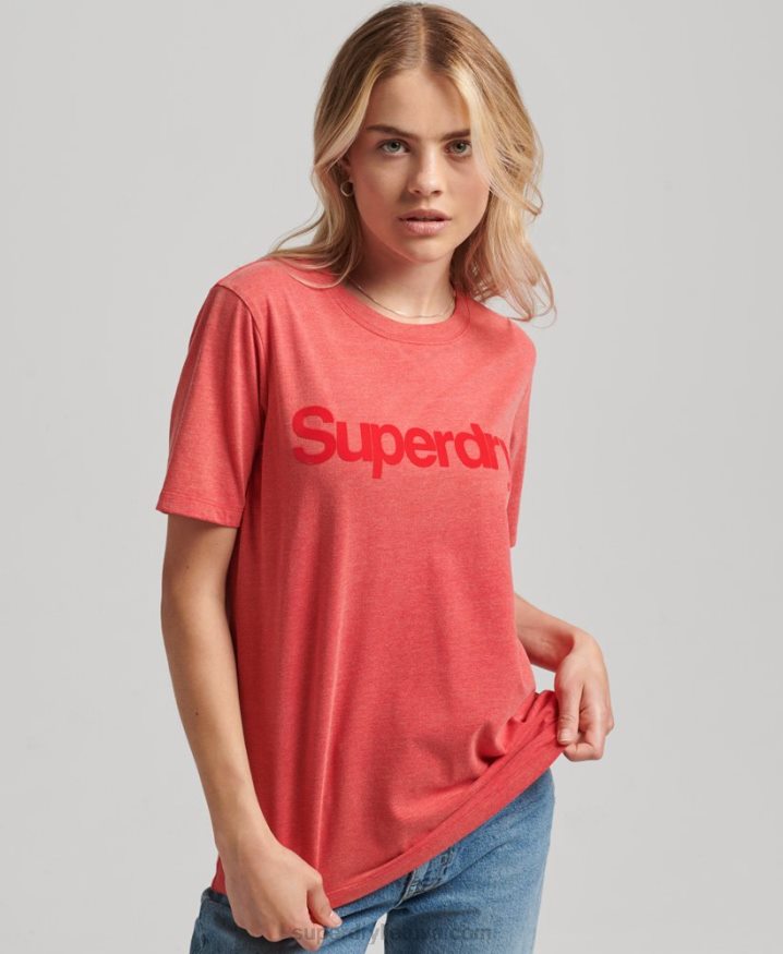 Superdry Core Logo 80s T-Shirt Red Women