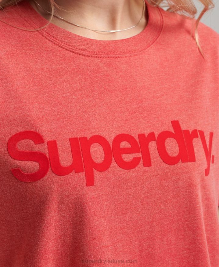 Superdry Core Logo 80s T-Shirt Red Women