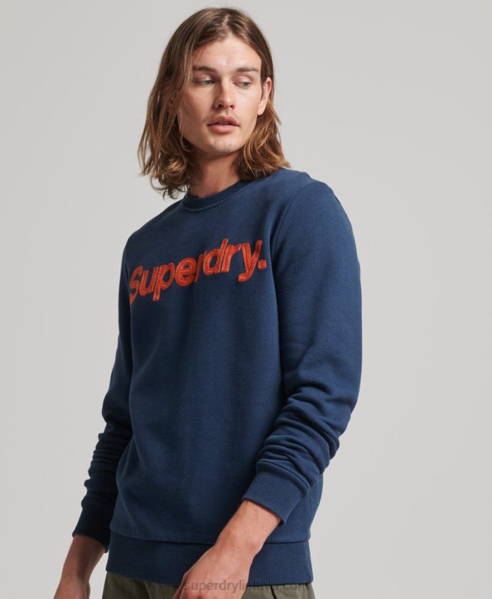 Superdry Core Logo Classic Crew Sweatshirt Blue Men