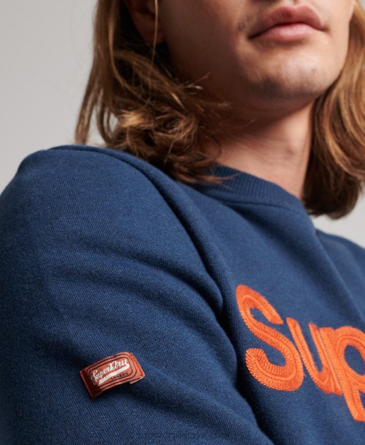 Superdry Core Logo Classic Crew Sweatshirt Blue Men