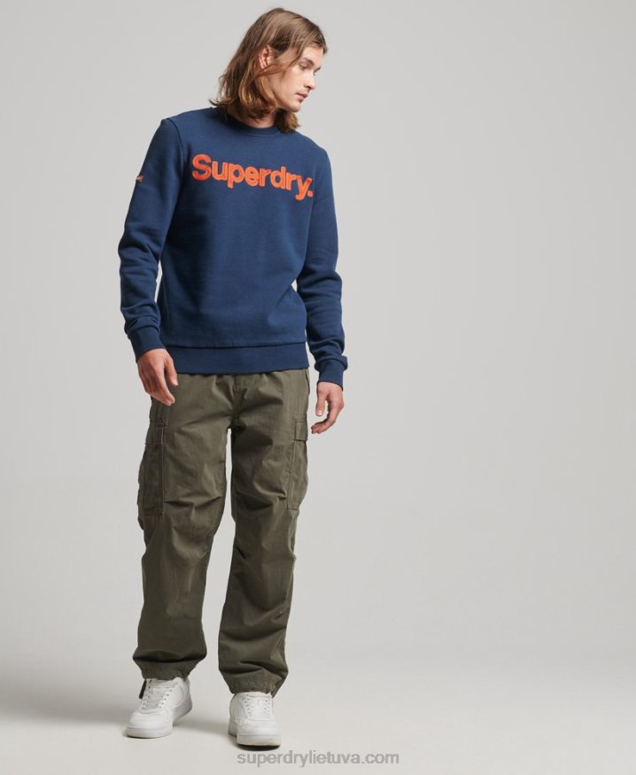 Superdry Core Logo Classic Crew Sweatshirt Blue Men