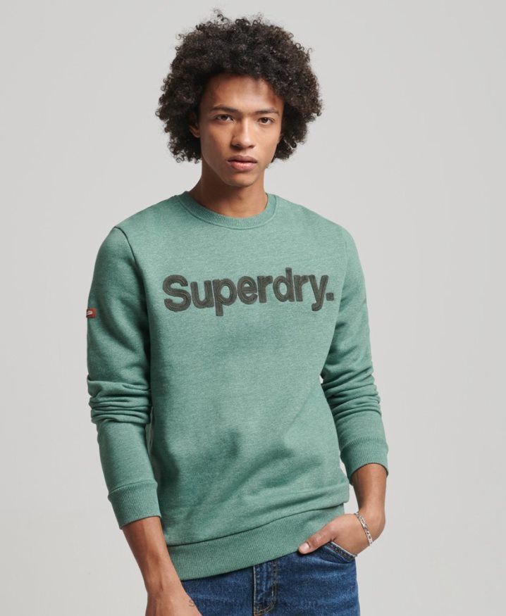 Superdry Core Logo Classic Crew Sweatshirt Khaki Men