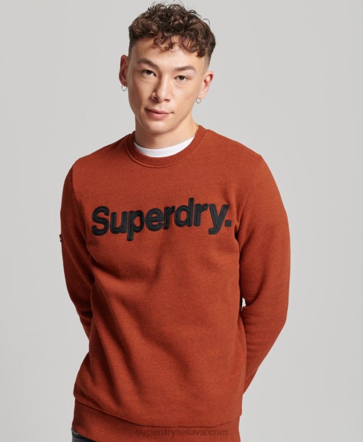 Superdry Core Logo Classic Crew Sweatshirt Orange Men