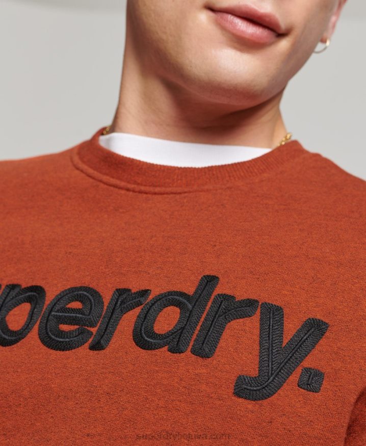 Superdry Core Logo Classic Crew Sweatshirt Orange Men