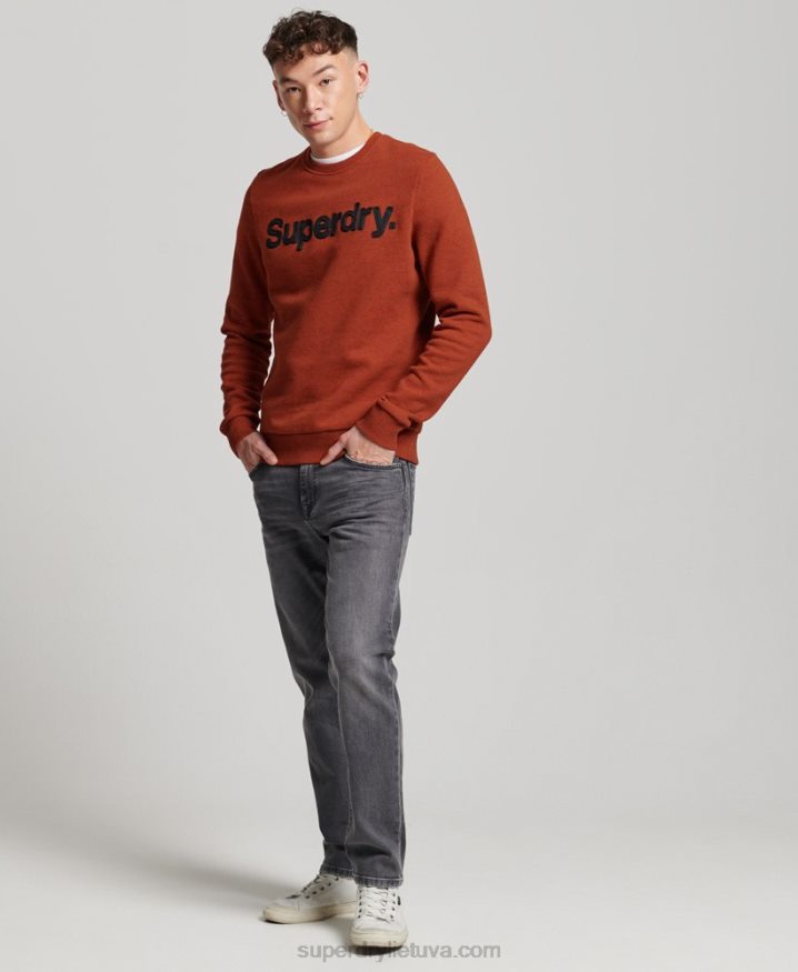 Superdry Core Logo Classic Crew Sweatshirt Orange Men