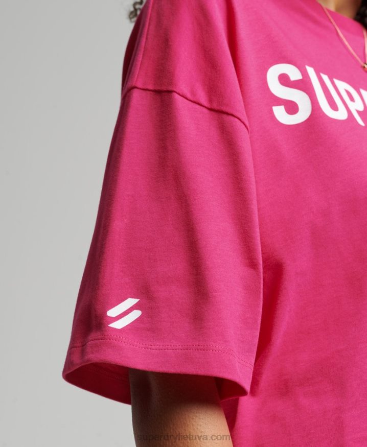 Superdry Core Logo Sport T-Shirt Pink Women