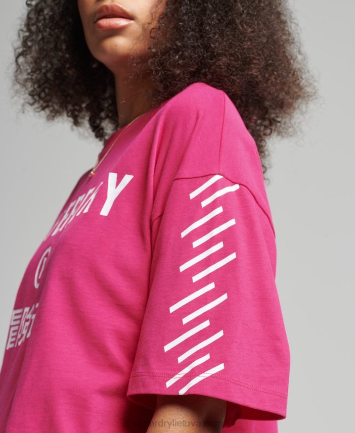 Superdry Core Logo Sport T-Shirt Pink Women