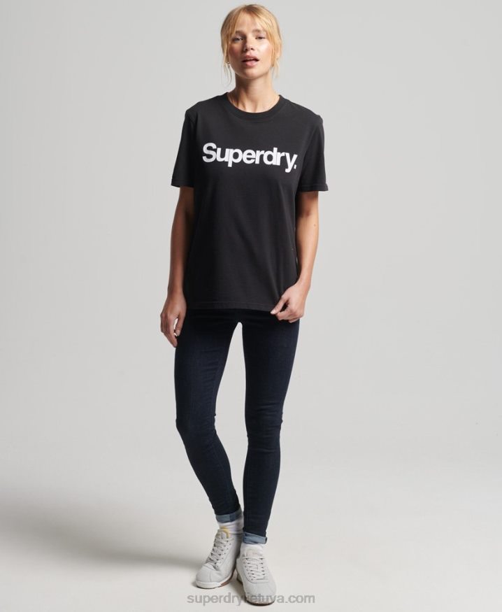 Superdry Core Logo T-Shirt Black Women