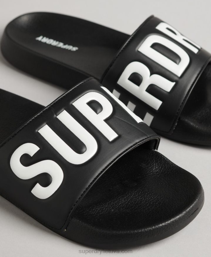 Superdry Core Pool Sliders Black Men