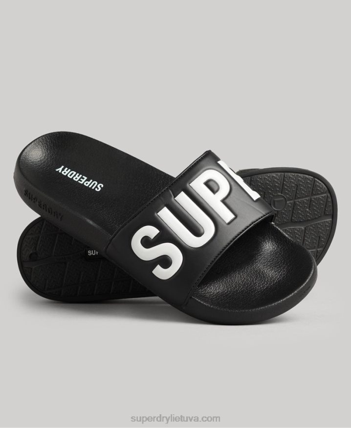 Superdry Core Pool Sliders Black Men