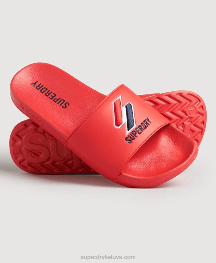 Superdry Core Pool Sliders Red Men