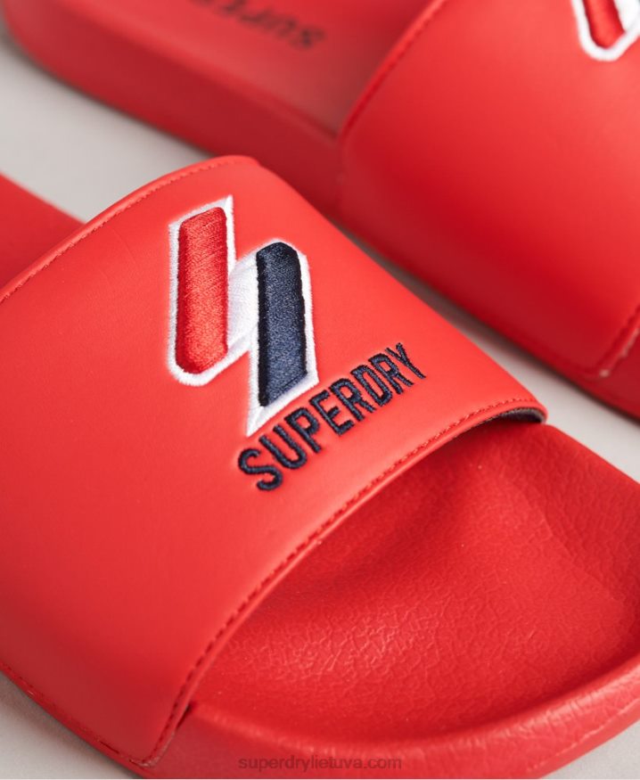 Superdry Core Pool Sliders Red Men