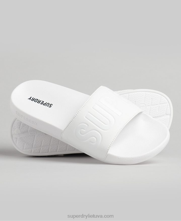 Superdry Core Pool Sliders White Men