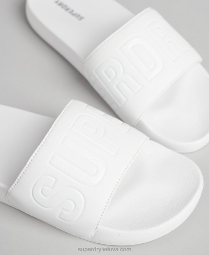 Superdry Core Pool Sliders White Men