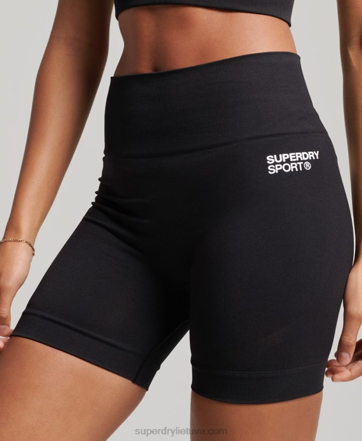 Superdry Core Seamless Tight Shorts Black Women