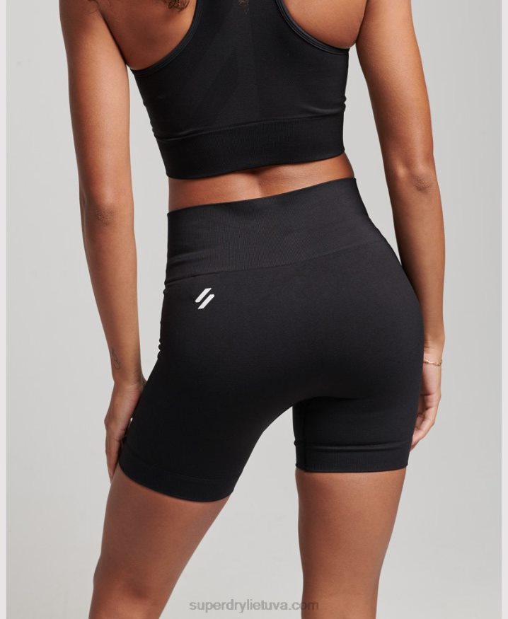 Superdry Core Seamless Tight Shorts Black Women